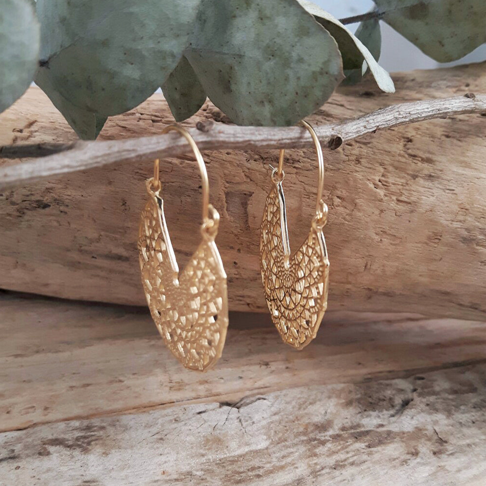 Boho Gold Hoop Earrings