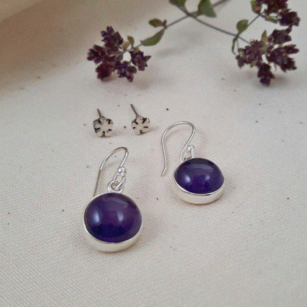 Grace Amethyst Drop Earrings