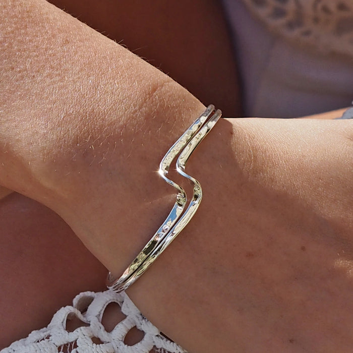 Contemporary Ladies Silver Cuff Bracelets — Palenque Jewellery