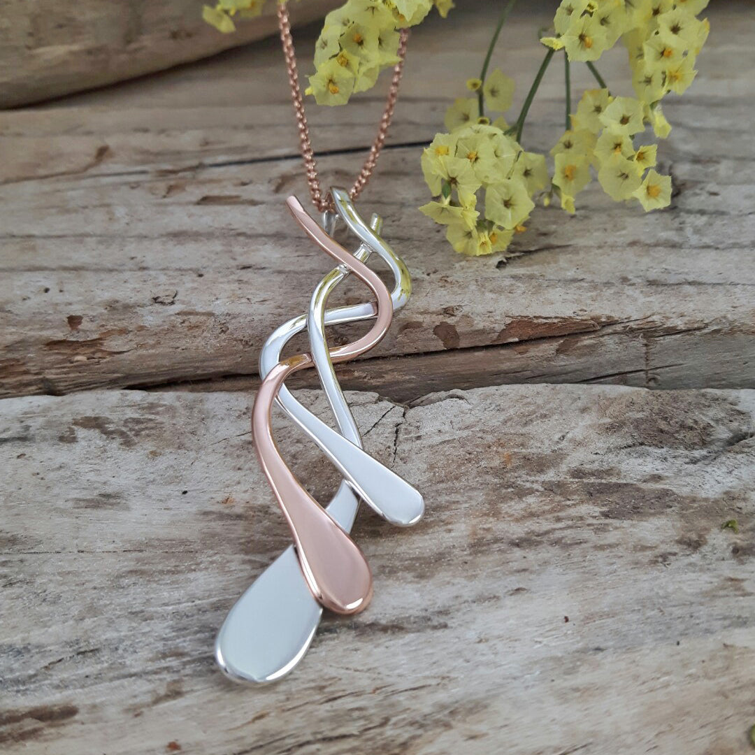 Duo Hazel Silver/Copper Pendant