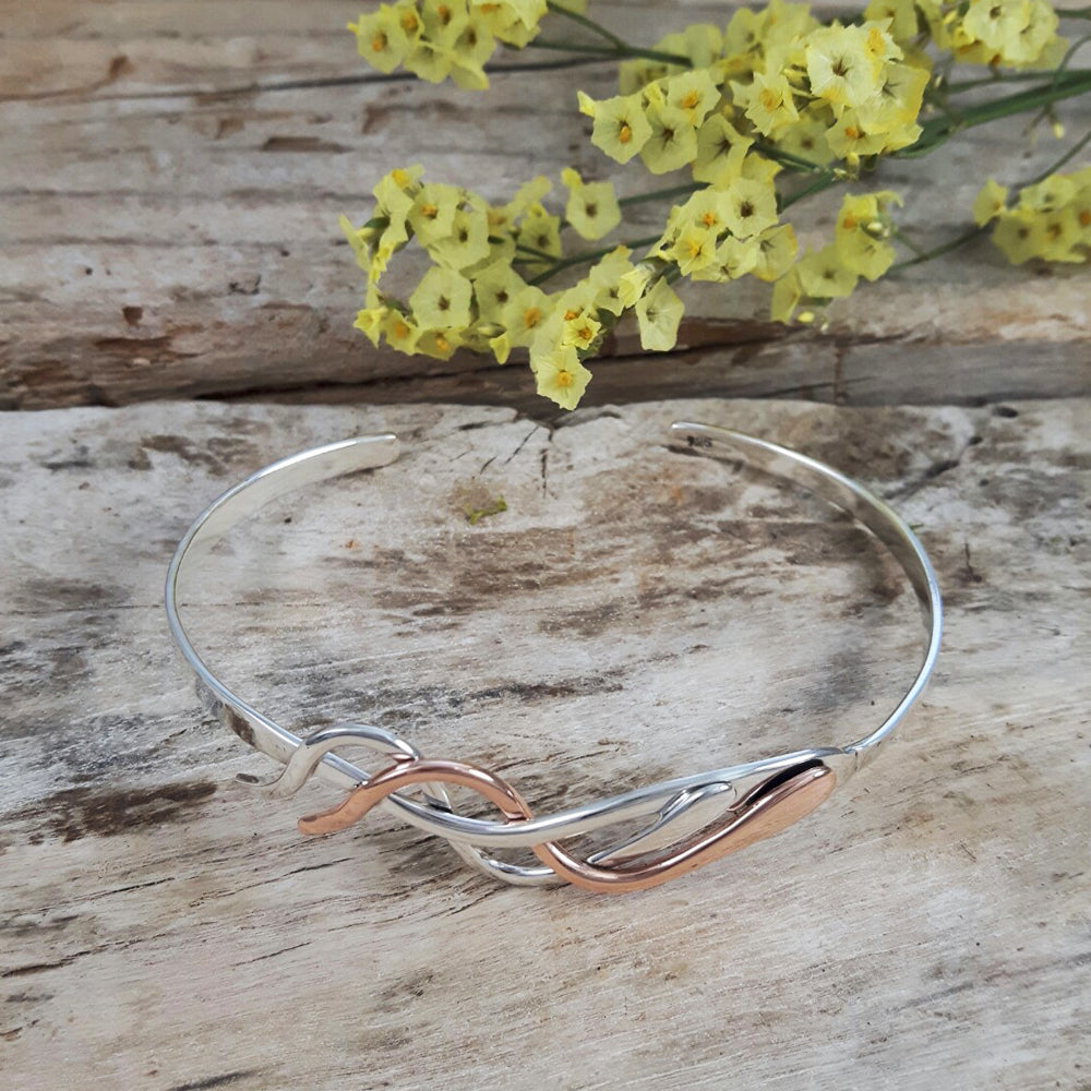 Duo Hazel Silver/Copper Cuff