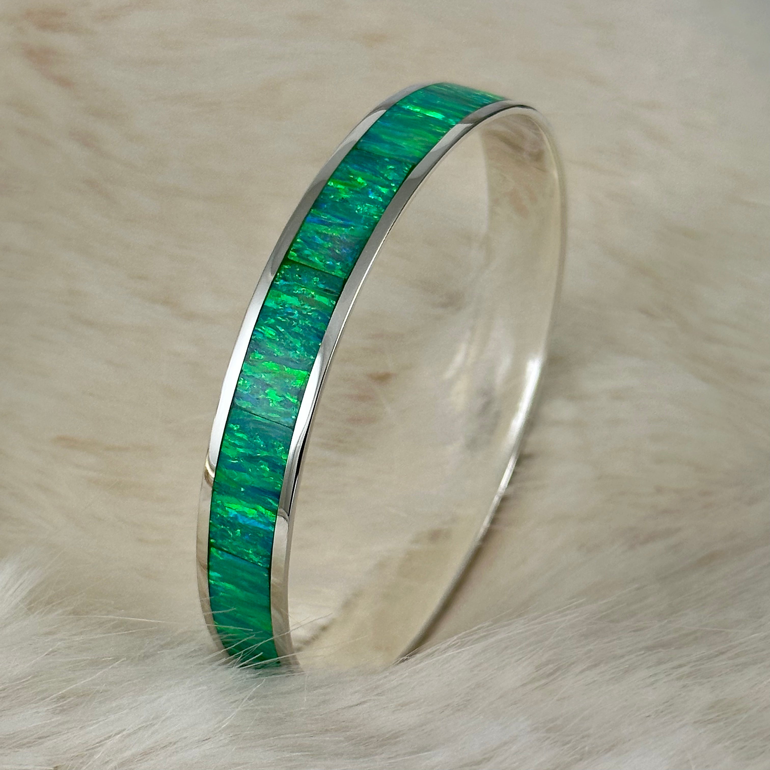 Flinder Green Wide Bangle