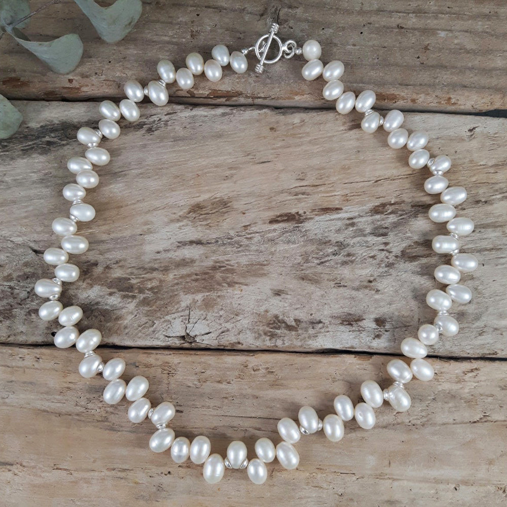 Ingrid Large White Pearl Necklace