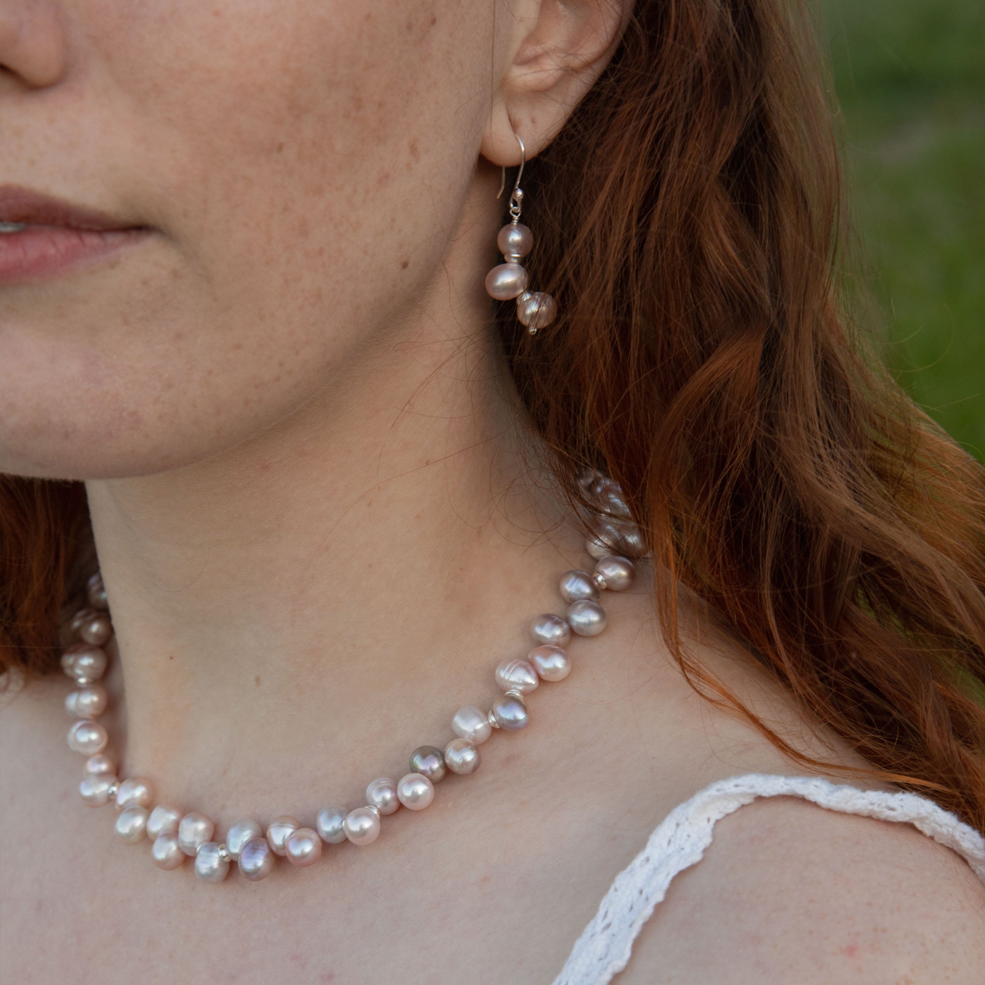 Ingrid Pink Pearl Necklace