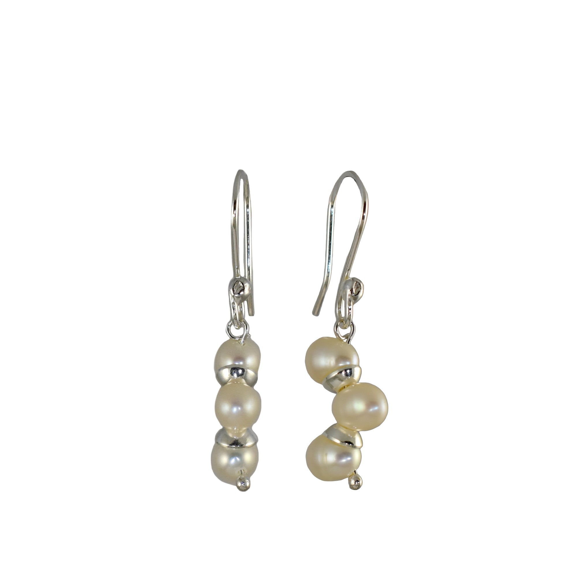 Ingrid White Pearl Drop Earrings