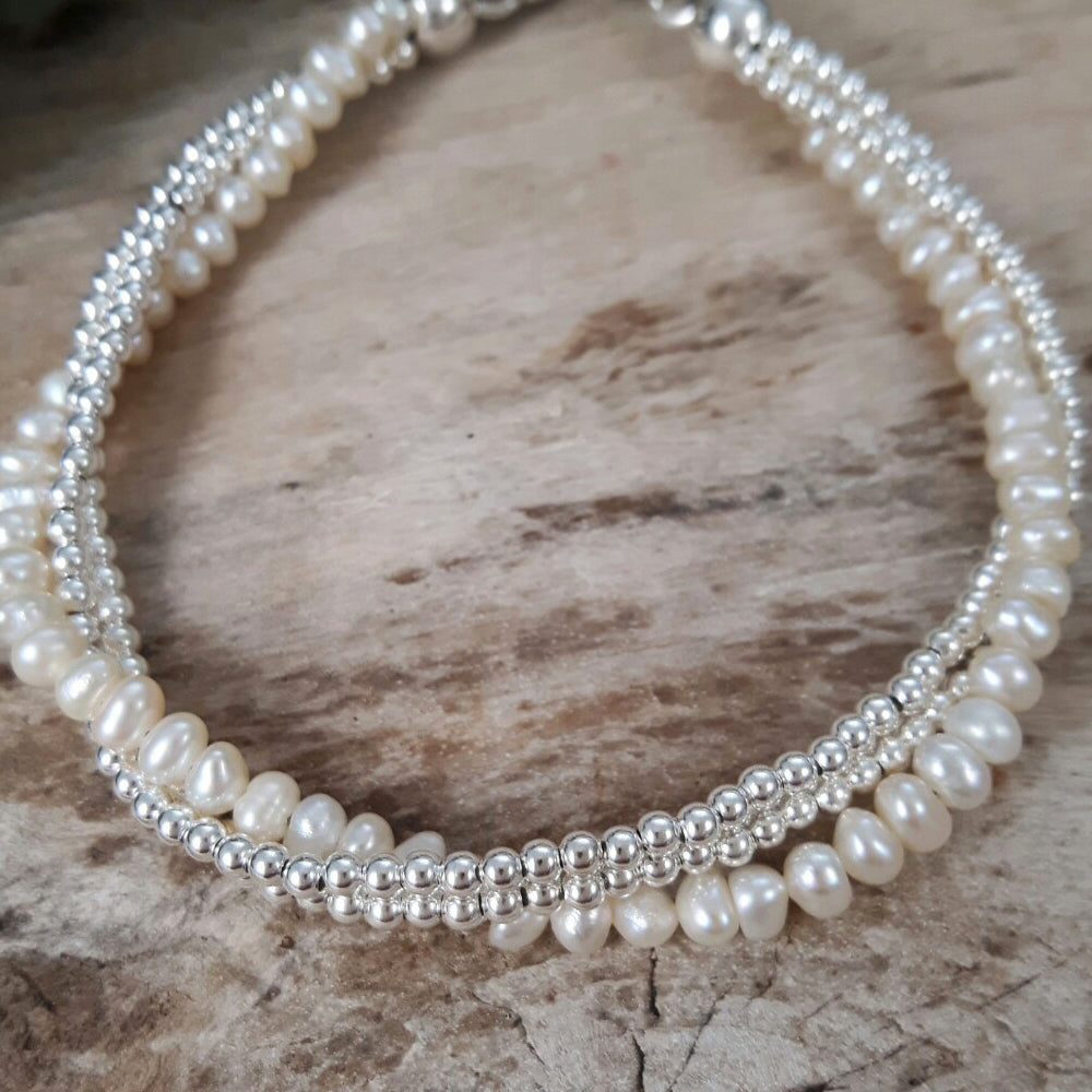 Jasmin White Pearl Bracelet