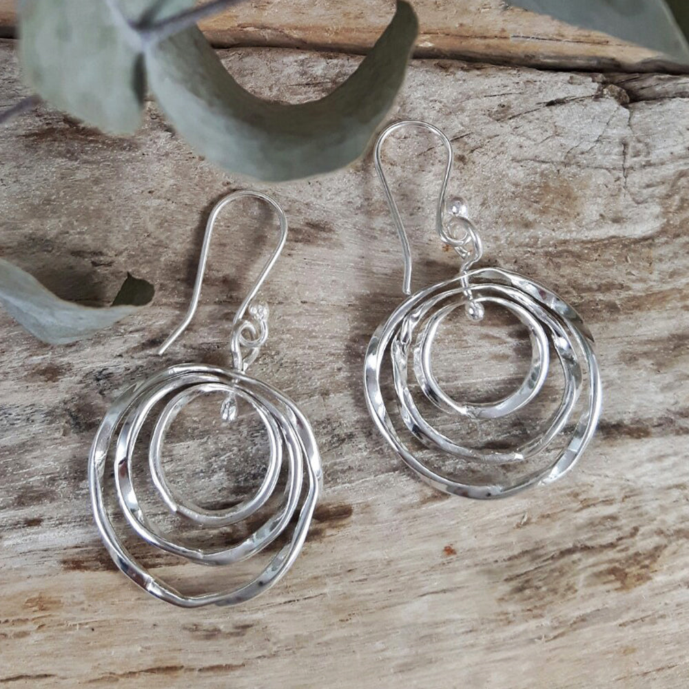 Lattice Trio Small Drop Earrings