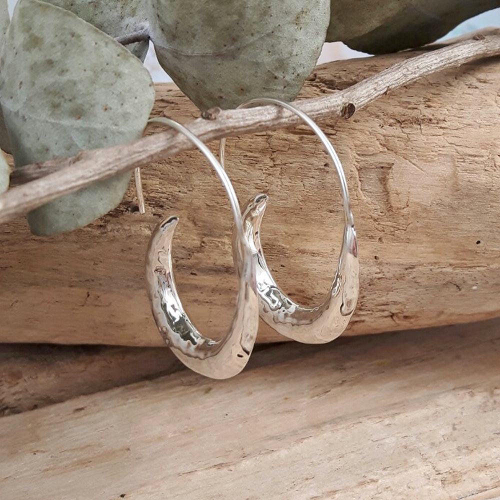 Liberty Hammered Loop Earrings