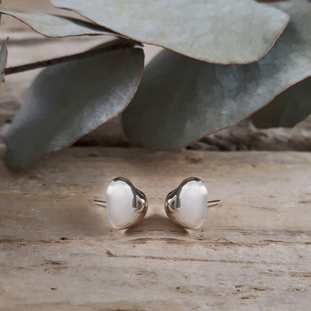 Minimalist Heart Stud Earrings