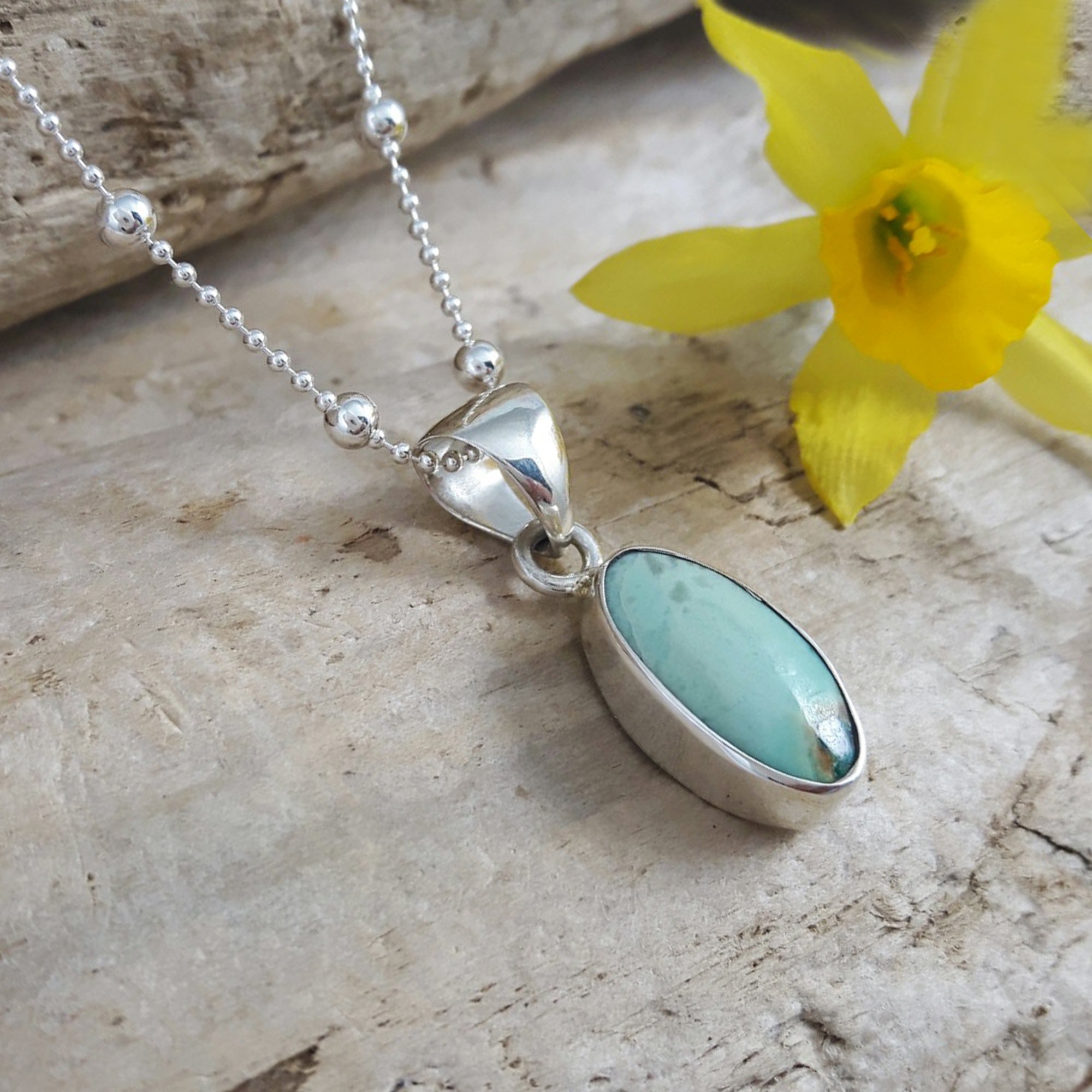 Monet Spring Chrysocolla Dainty Pendant E