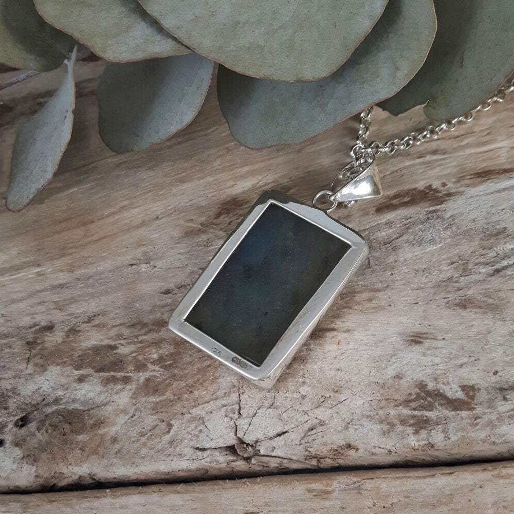 Monet Labradorite XL Rectangle Pendant B