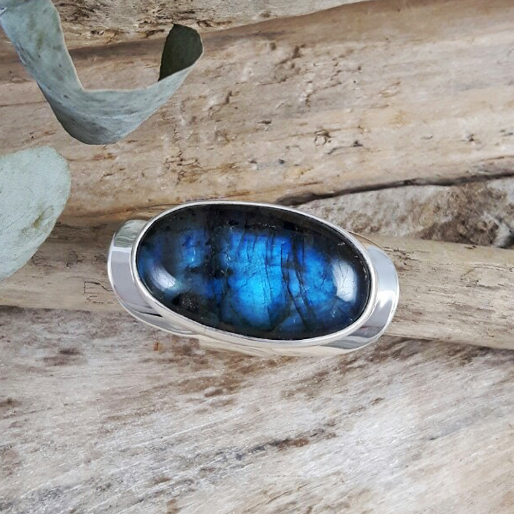 Monet Labradorite Oval L Adjustable Ring D