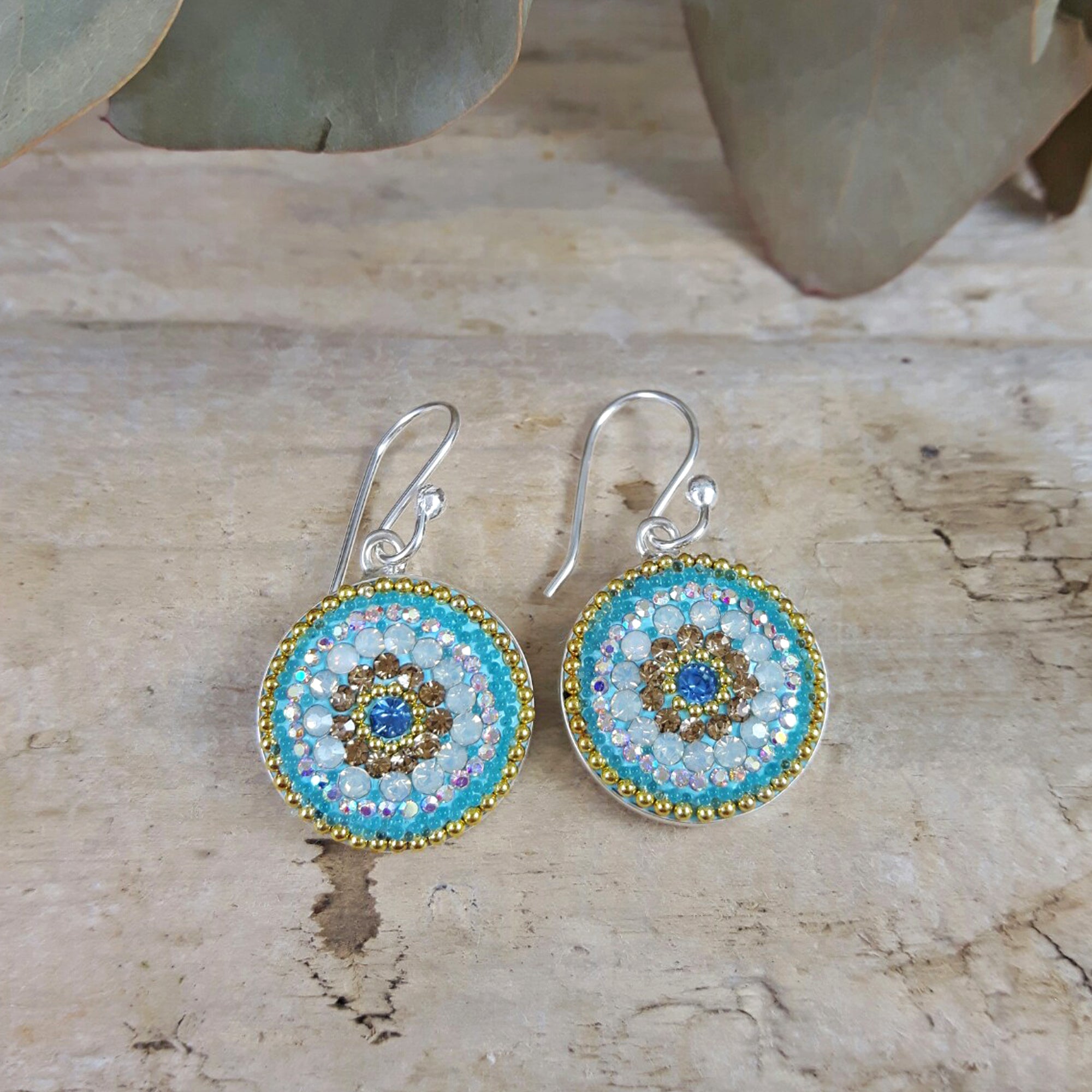 Allegra Coin Daisy Dream TQ Drop Earrings