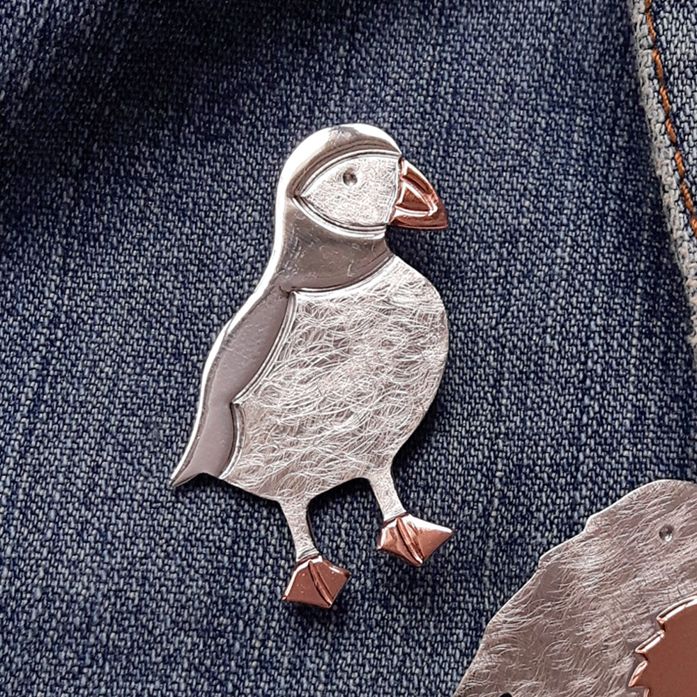 Duet Percy Puffin Brooch