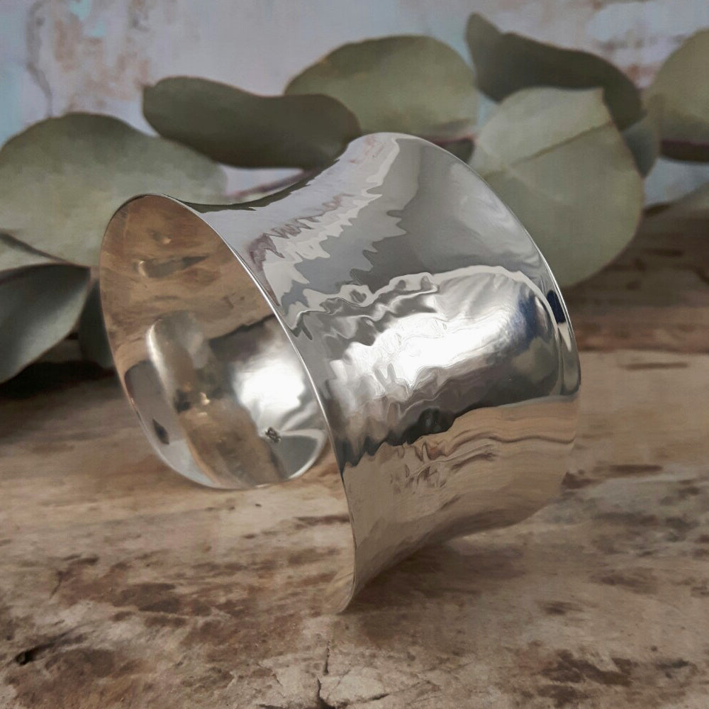 Rea Polished/Hammered 3.8cm Cuff