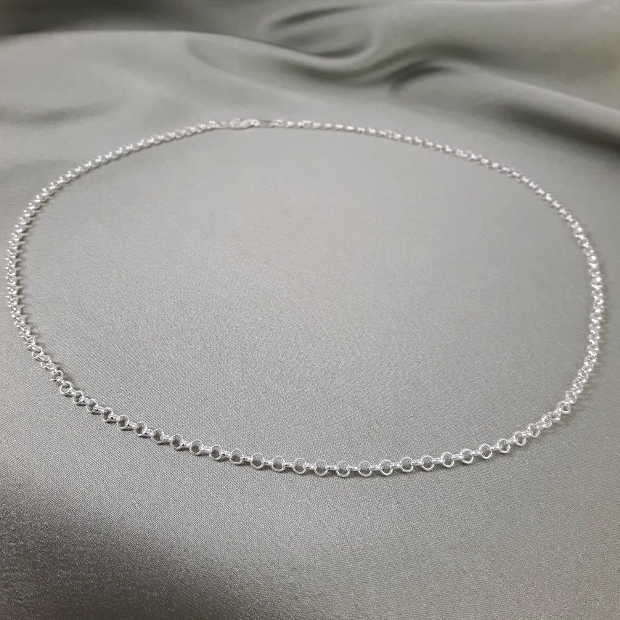 Classic Rolo Heavy sterling silver chain 50cm