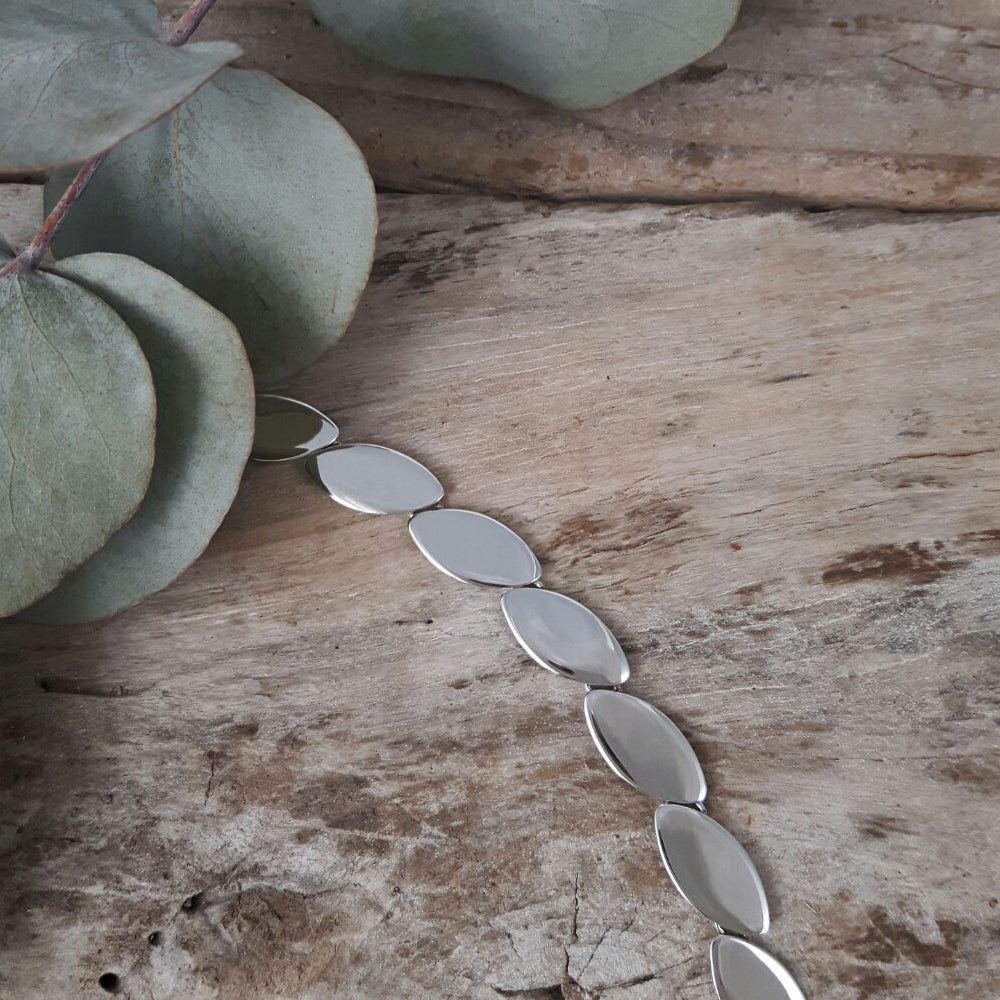 Roma Eclipse Polished Sterling Silver Bracelet