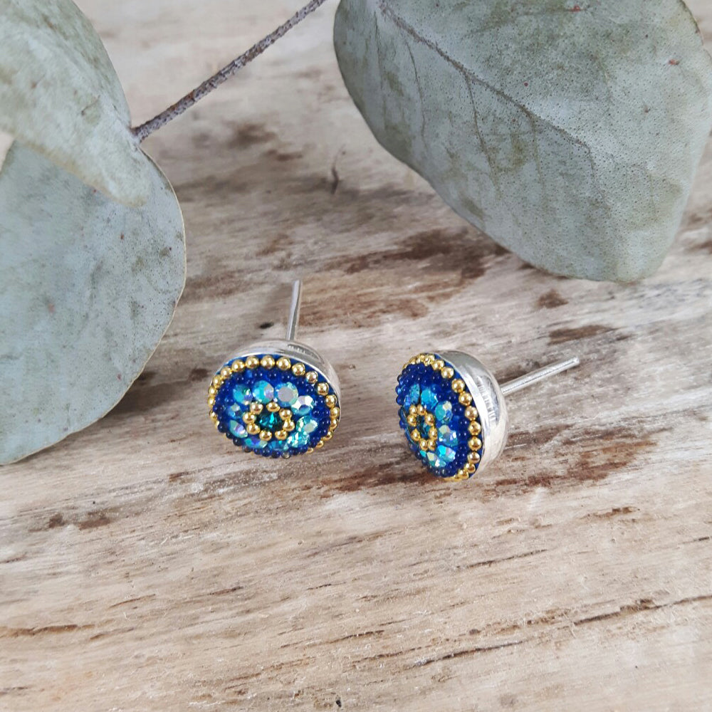 Allegra Sapphire Dream Rd Stud Earring