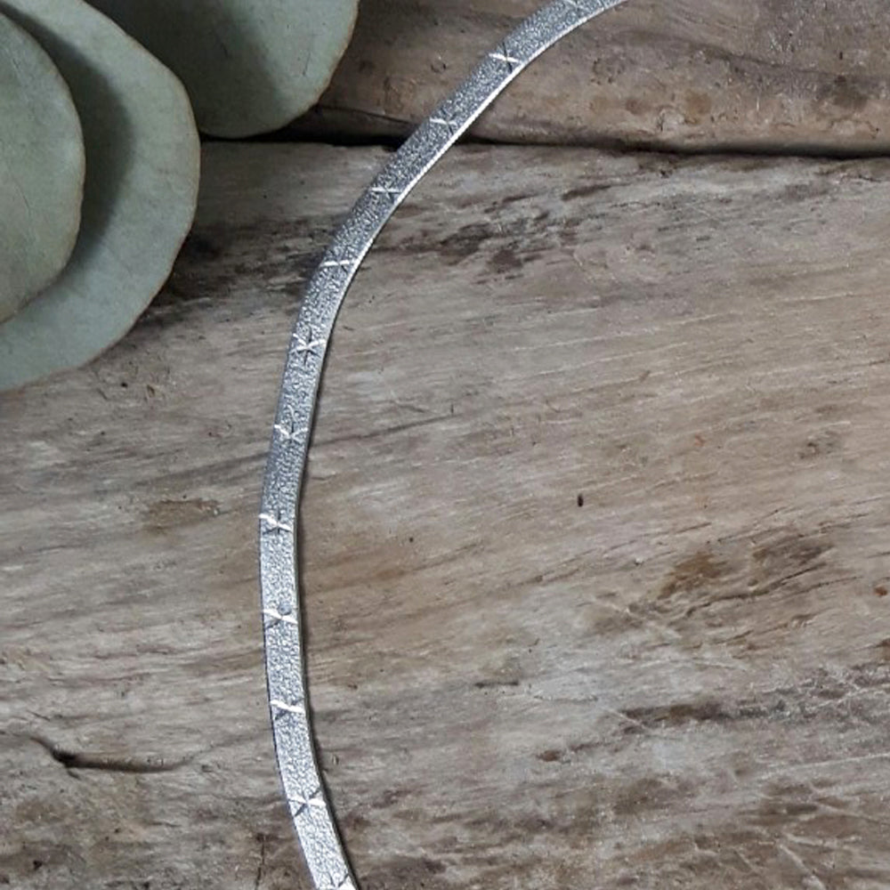 Star Snake Chain 40cm Medium Silver Necklace