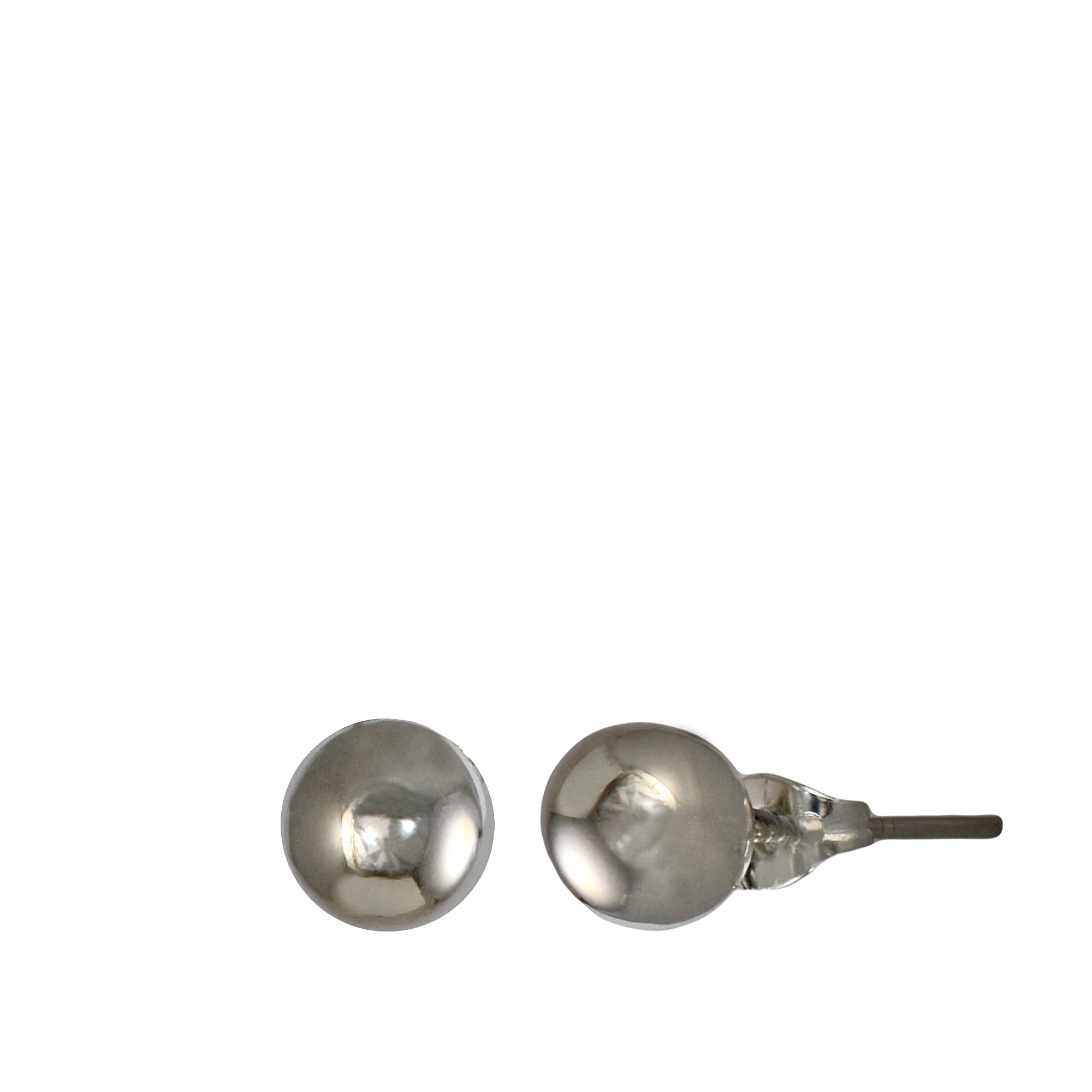 Pea Polished Medium Stud Earrings