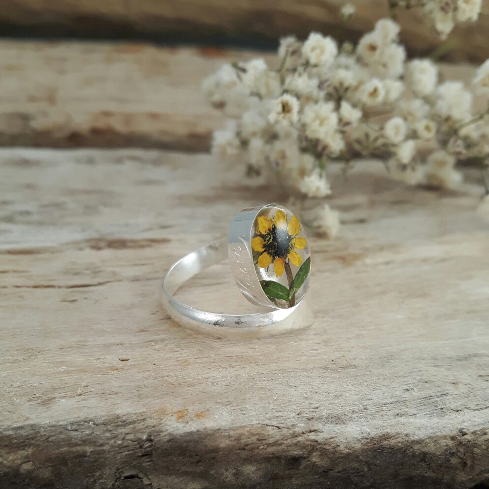 Flores Sunflower Small Adjustable Ring